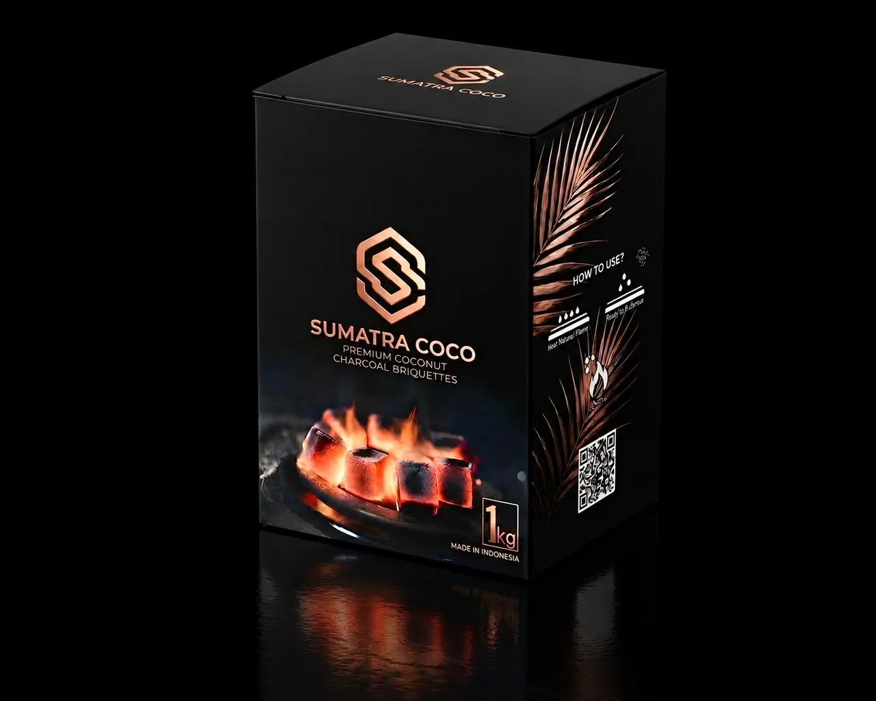 Sumatra Coco black retail box with copper branding